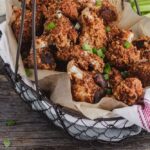 Food looking like Buffalo wings in a basket