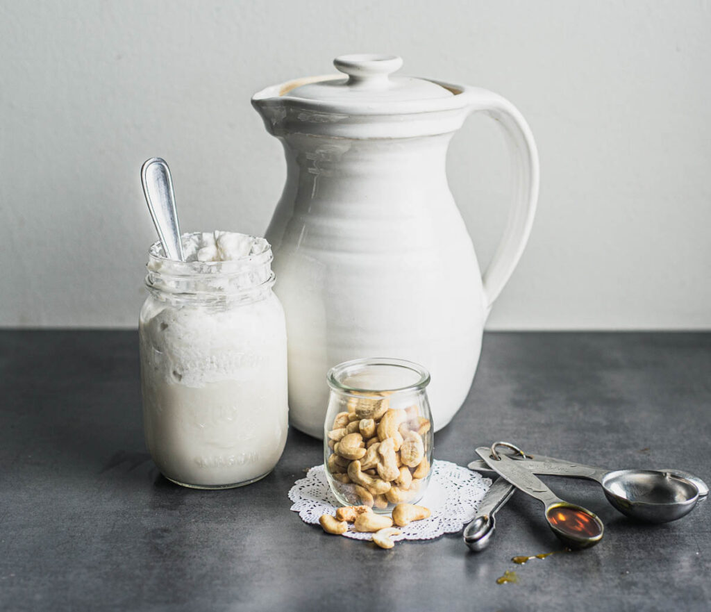 Ingredients for dairy-free half-and-half.