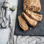 zucchini bread loaf cut in slices