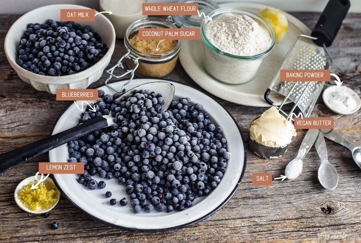 Vegan Blueberry Cobbler Ingredients