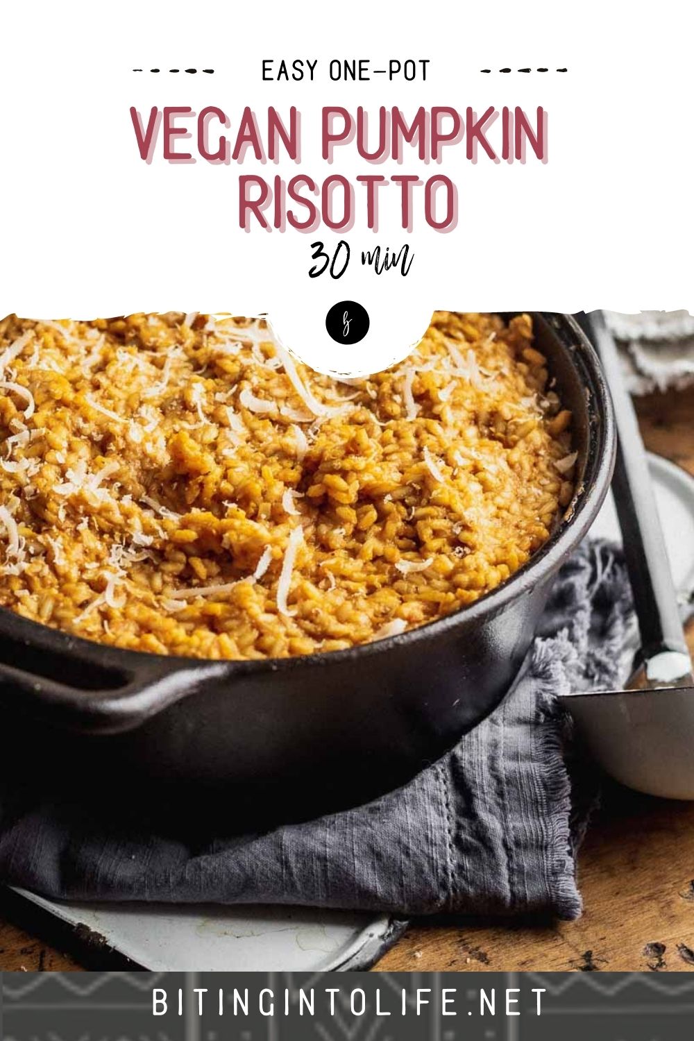 Easy OnePot Vegan Pumpkin Risotto Biting into Life