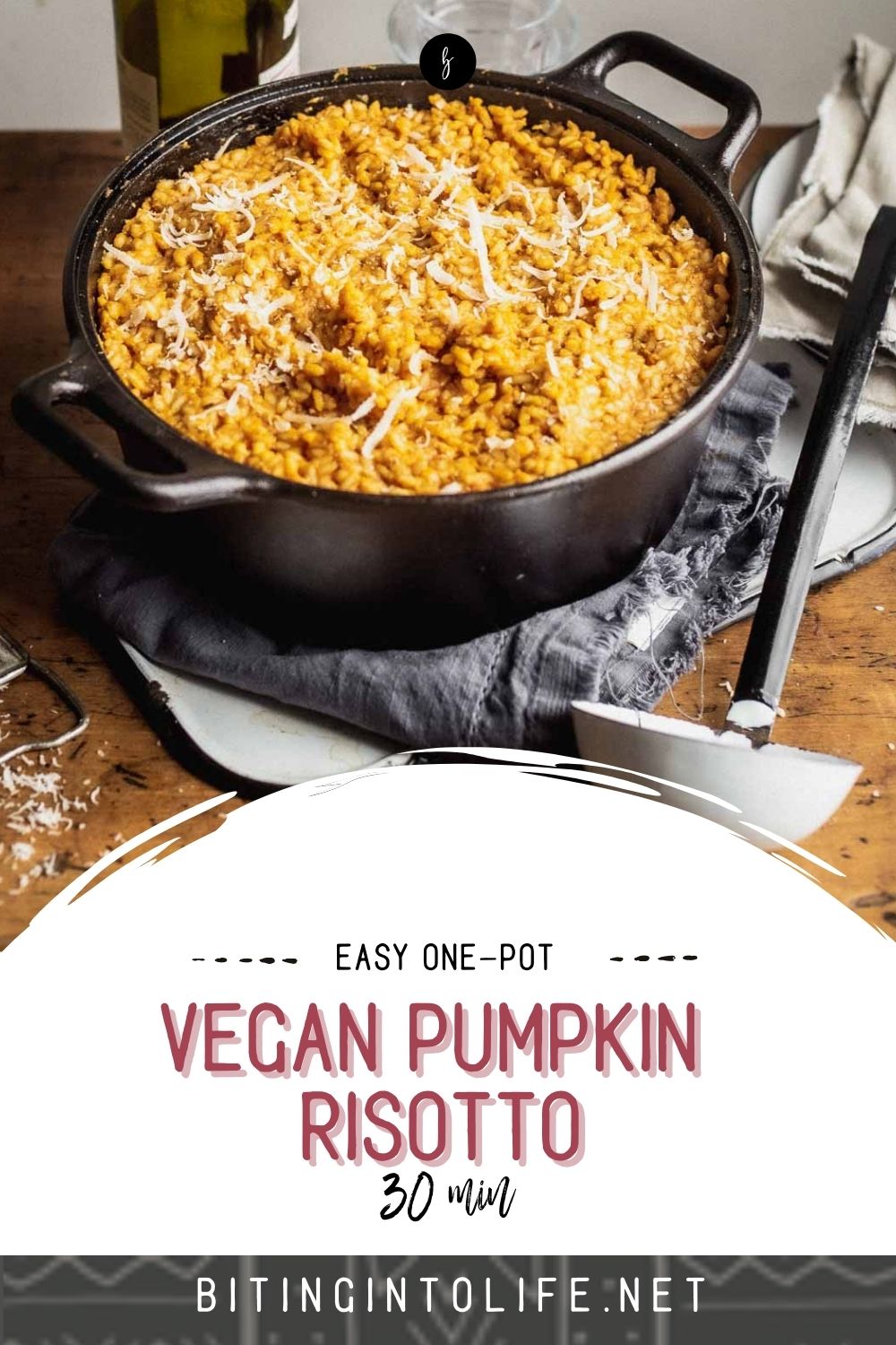 Easy OnePot Vegan Pumpkin Risotto Biting into Life