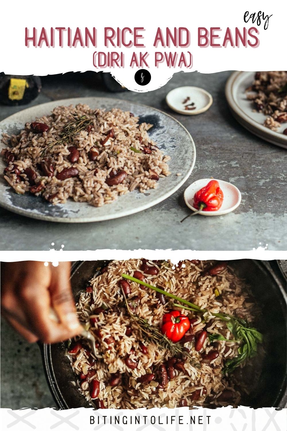 Easy Haitian Rice and Beans (Diri Ak Pwa) Biting into Life