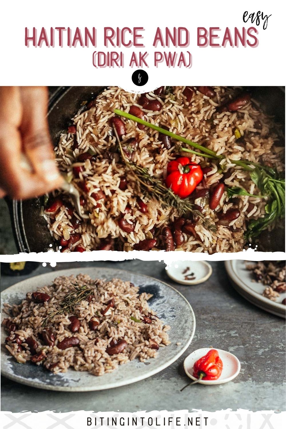 Easy Haitian Rice and Beans (Diri Ak Pwa) Biting into Life