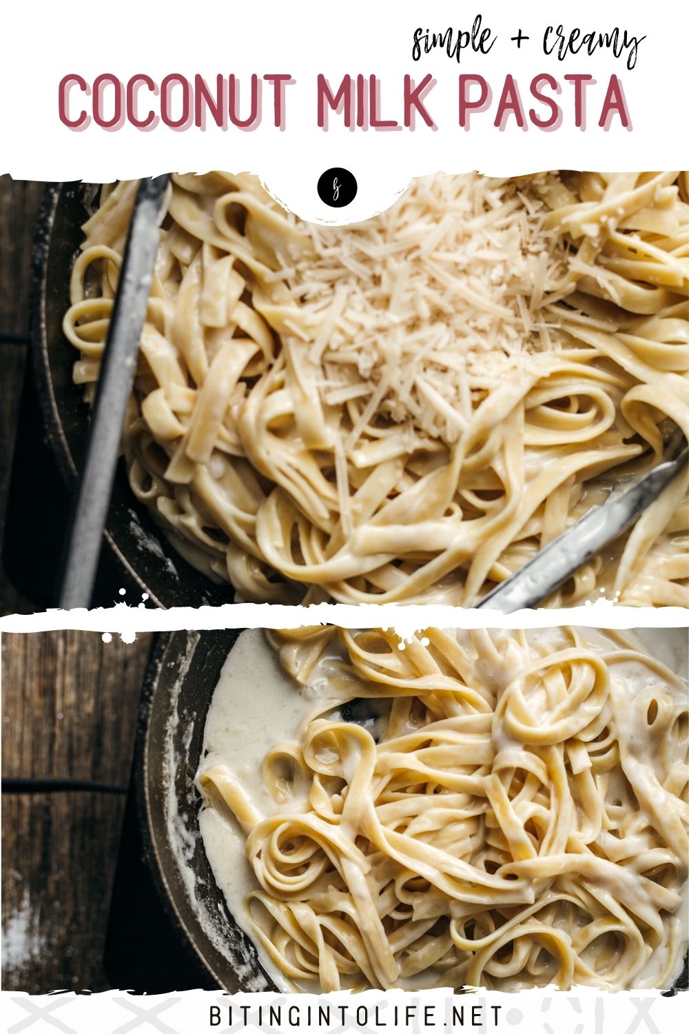 Simple and Creamy Coconut Milk Alfredo Sauce in Pasta Biting into Life