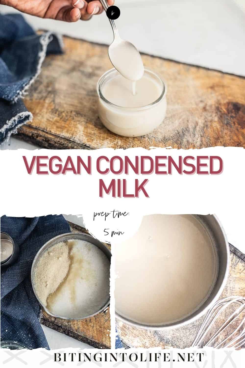 How to Make Vegan Condensed Milk in 5 Min {Easy!} | Biting into Life